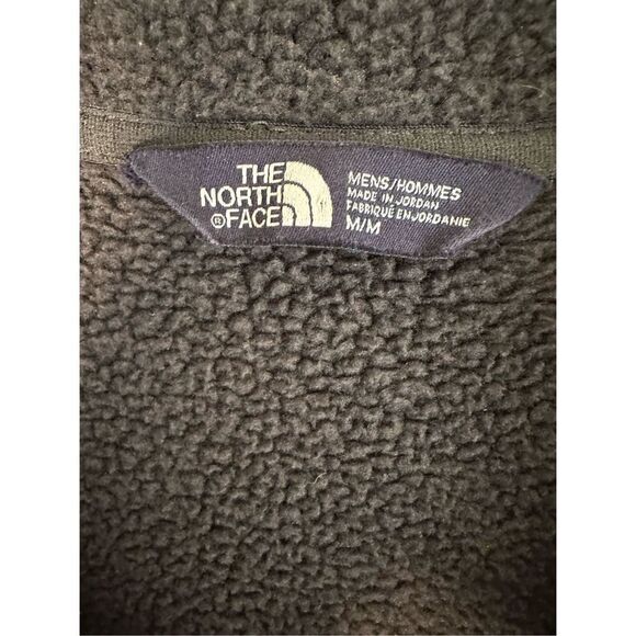 North Face men’s charcoal gray 1/4 zip fleece jacket size medium   #6-0179 - Picture 3 of 5
